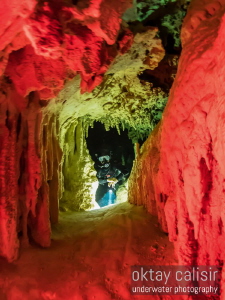 Limestone Cave Restriction Color Reflections! by Oktay Calisir 